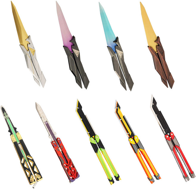 앤트앤비 버터플라이 발리송 모음 트레이너 나이프 장난감 게임 코스프레 폴딩 안전칼, 싱귤래러티 브라운, 1개