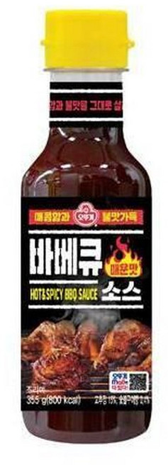 오뚜기 맛있는 바베큐소스 매운맛 355g 엄마손맛 자취 맛도리 풍미 감칠맛 소스, 1개