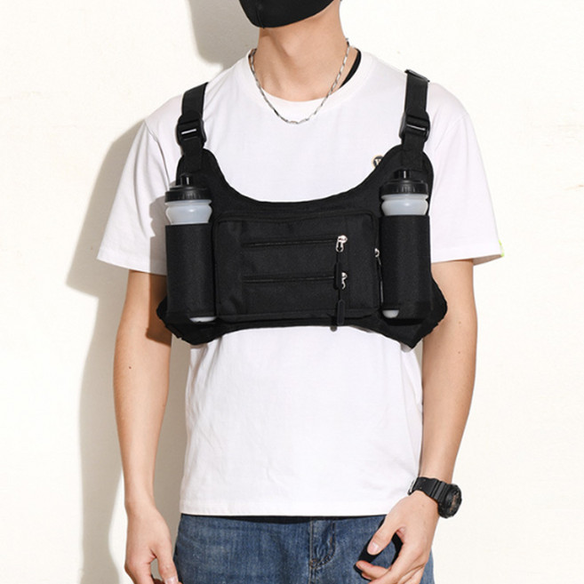 PLUS 체스트백(블랙) 런닝조끼가방 노래방용 스포츠가방