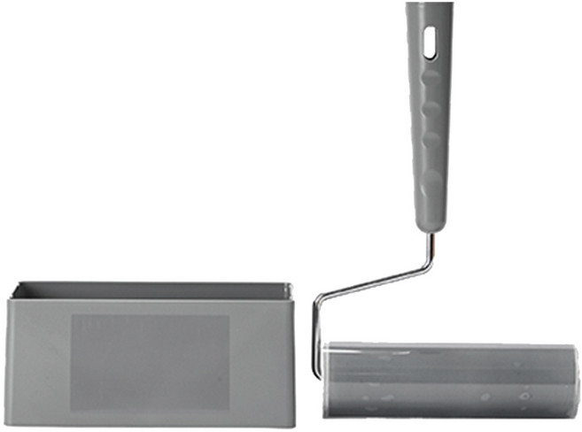 실리콘 테이프클리너 반영구 돌돌이 롤크리너, 핸디세트, 그레이, 1개