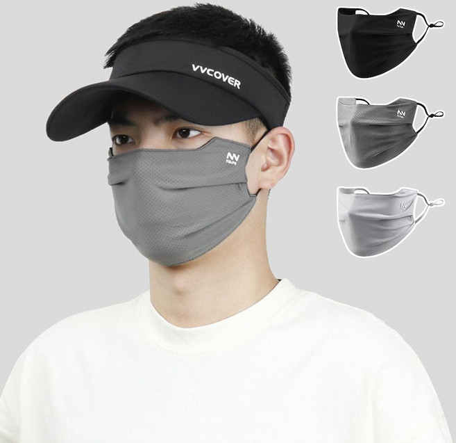 남성 여름 아웃도어 레포츠 통기성 메쉬 마스크 gas+8492cC, 1개
