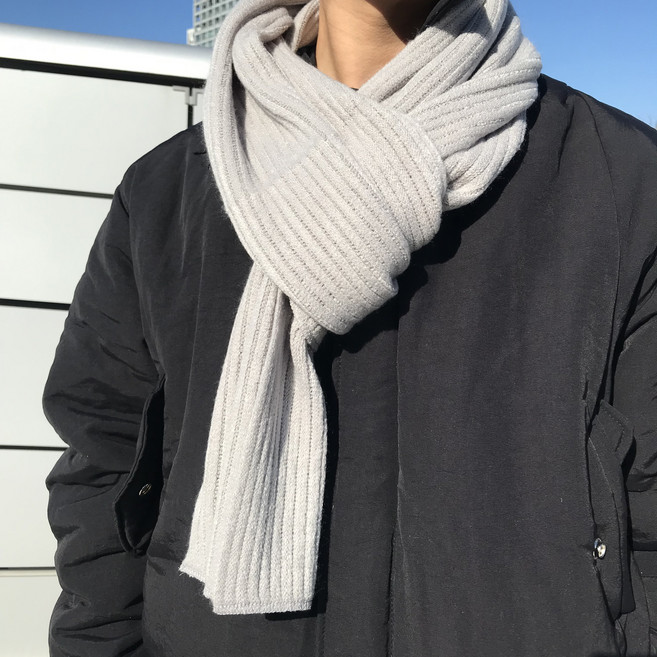 빅애플샵 남자 여자 니트 머플러 남녀공용 머플러 골지 목도리 코듀로이 골덴 학생 커플 머플러