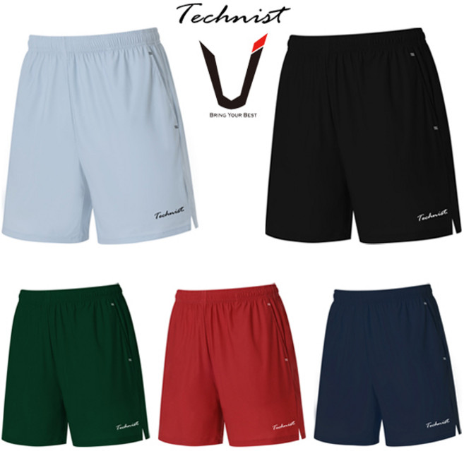 테크니스트 배드민턴 반바지 2025 여성 3부 남성 4부 스포츠 우븐 메쉬 바지