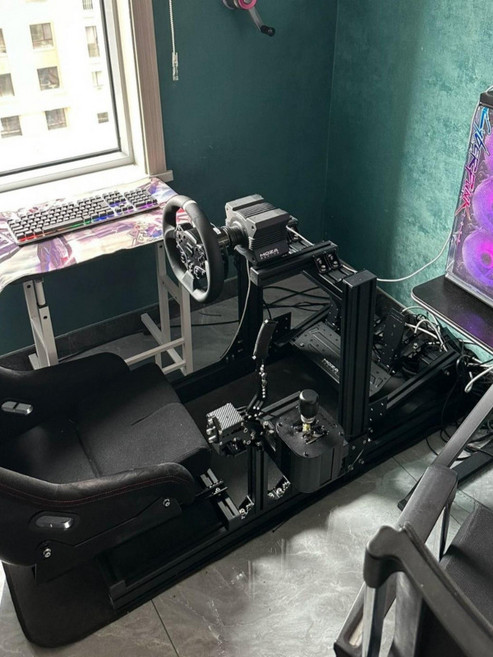 MOZA 시뮬레이터 브라켓 3060 알루미늄 MOZA 스피드 조이스틱 비행 비행기 컨트롤러 MOZA 컨트롤 핸들 레이싱 드라이빙 시뮬레이션 MOZA 게이밍 게임기 PC게임 콘솔, 1개, 30-페달각도조절가능