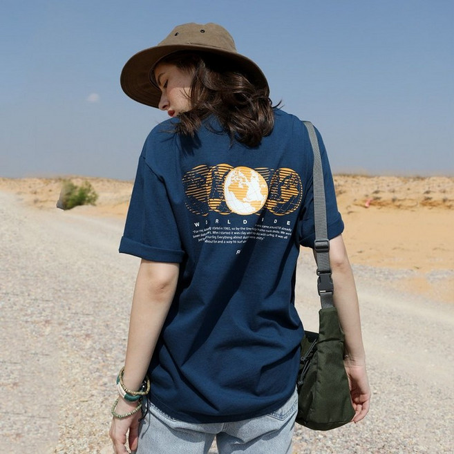 플루크 티셔츠 [남여공용 반팔티셔츠] 무빙 쉐도우 반팔티셔츠 FST149 / 3color W 오버핏