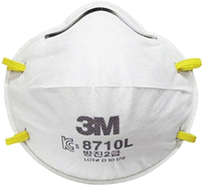 3M 2급 방진마스크 8710L - 마스크 분진마스크 산업용마스크 농약마스크 공업용마스크, 화이트, 1개
