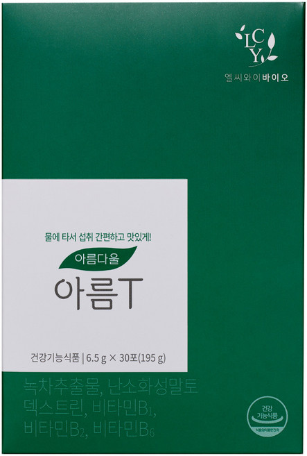 NEW!엘씨와이바이오 디톡스 붓기 아름T 6.5g 30포 1상자, 30개