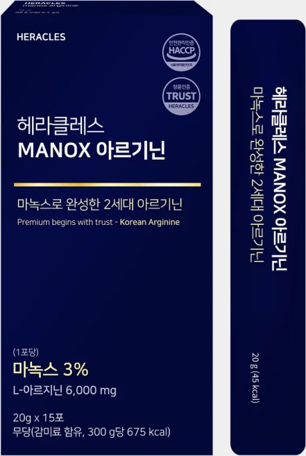 헤라클레스 마녹스 아르기닌 1박스 15포, 300g, 1개 - 쿠팡