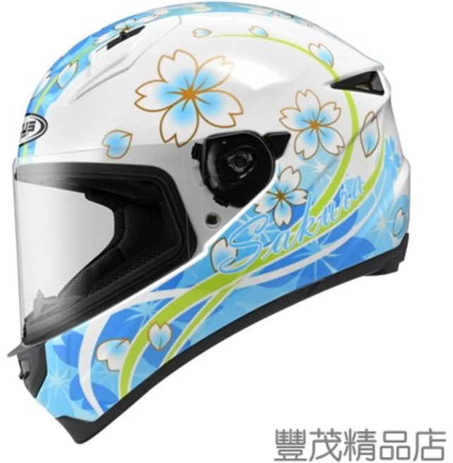 ZEUS ZS-821 BH3 輕量化全罩安全帽, 白藍