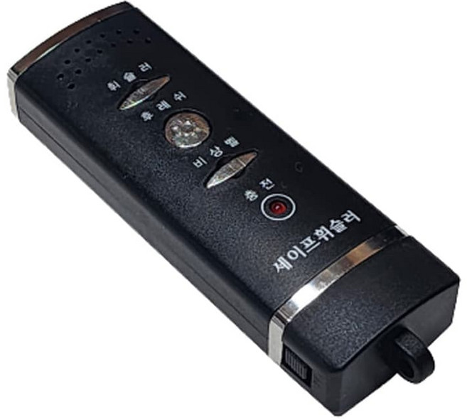 전자호루라기 휘슬 충전식 C타입충전 LED후레쉬 세이프휘슬러, No.5 돈카치형, 1개, 검정색