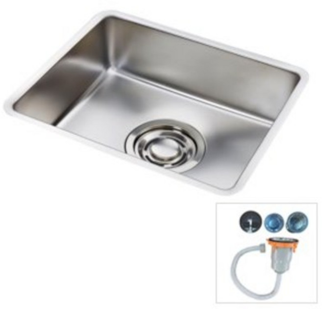 백조 그랜드540 GD540 주방 사각싱크볼 배수구 포함 스텐배수구 선택가능 원룸 보조주방 미니싱크볼 투룸 오피스텔, 1개