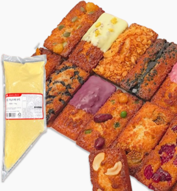 선인 휘낭시에반죽 냉동 아이스박스+드라이아이스포함, 1kg, 1개