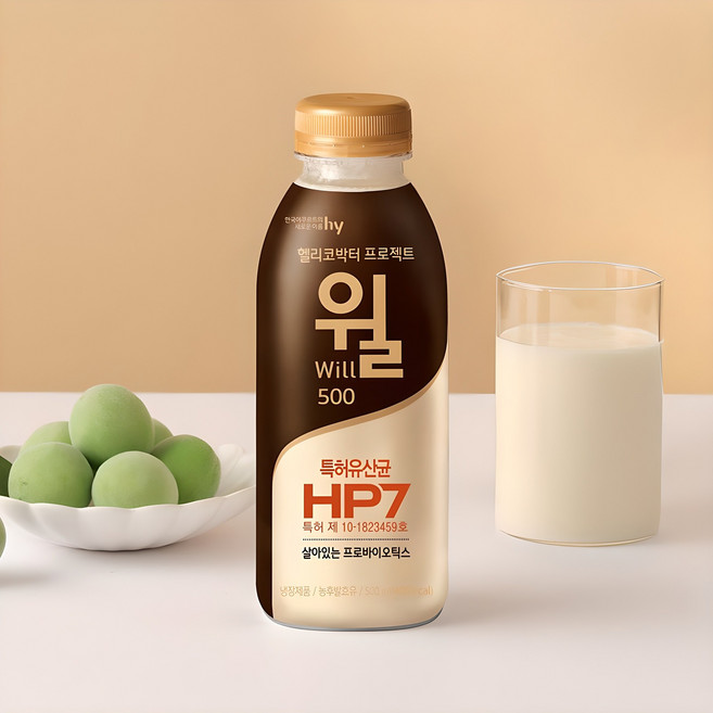 에치와이 헬리코박터 프로젝트 윌 오리지널 에코, 500ml, 4개