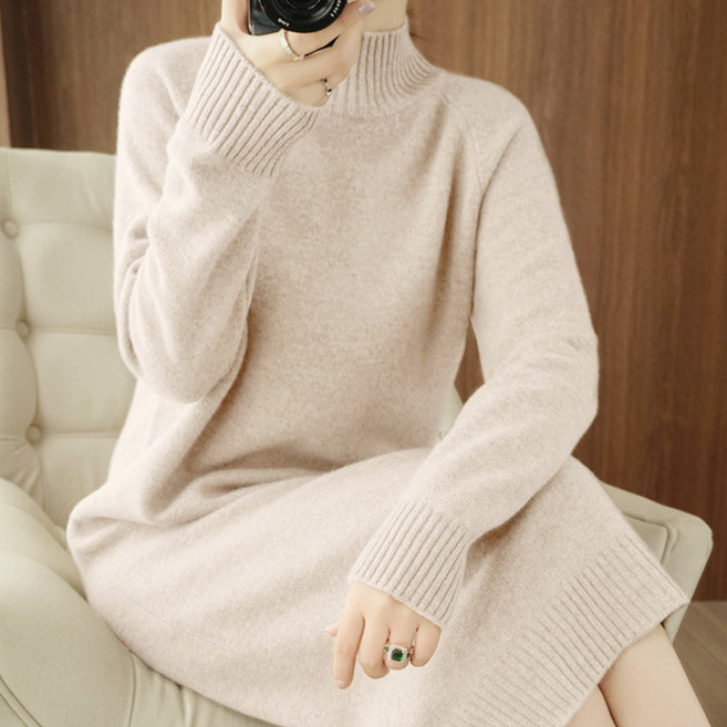 로렌미 모에니 하이넥 니트 롱 원피스 S250917FW-5