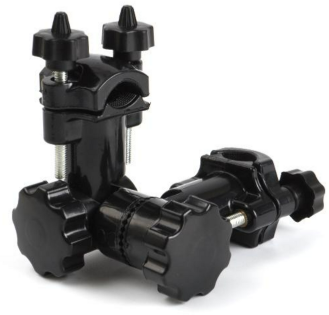 ZIO-BIZ 파라솔 각도조절기 신형 2단 / 파라솔 그늘막 낚시대 각도기 클램프 지지대, 블랙