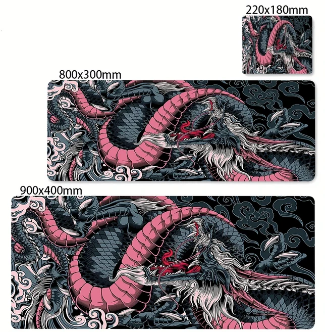 게이밍 마우스 패드 대형 드래곤 게이머 마우스 패드 컴퓨터 게임 테이블 카펫 책상 매트 XXL 800x300mm 고, 01 Small 220x180x2mm, 14 K5373