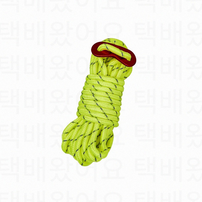 반사 텐트 로프 스트링 캠핑 형광 스트랩 천막 타프 고정 연장 줄 끈 다용도 야광 4m, 형광색