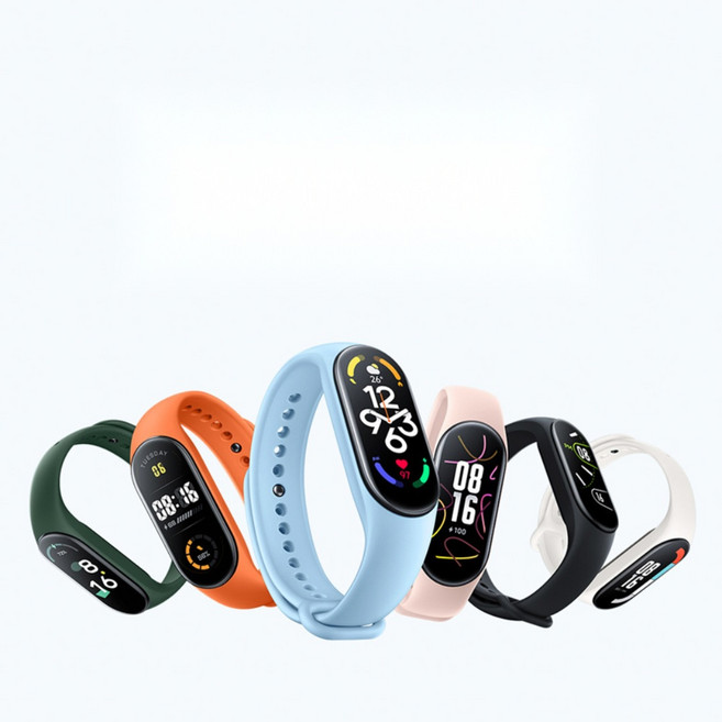 샤오미 미밴드 7 스마트 워치 웨어러블 중국 내수용, 미밴드 7+손목 스트랩 (연핑크)