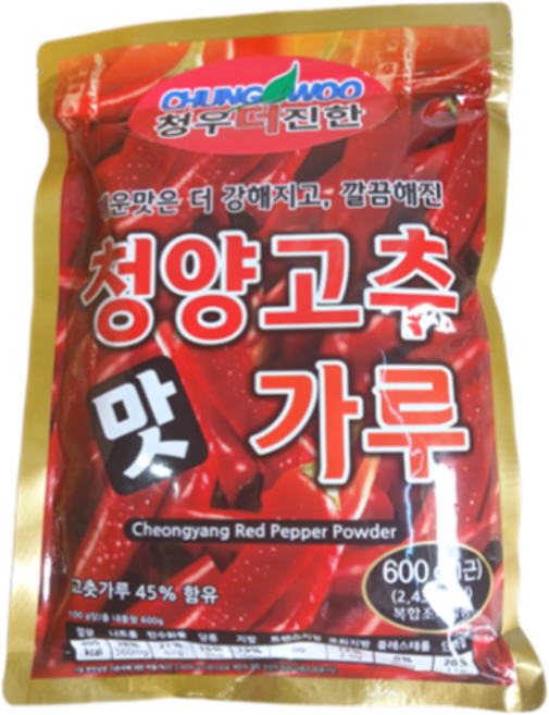 청우 더진한 청양고추맛가루 청양맛, 600g, 2개