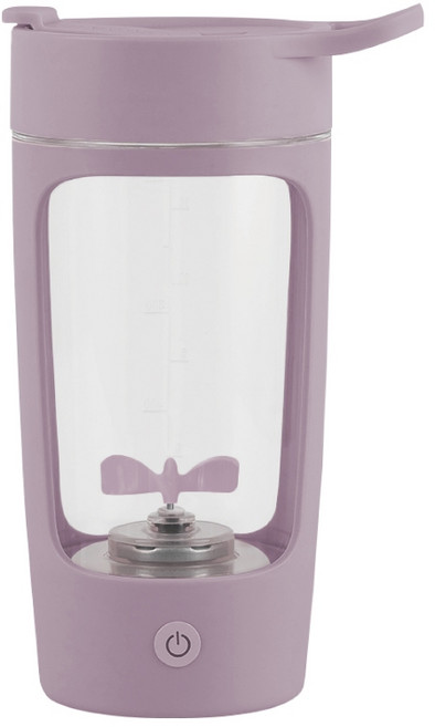 PUCH 電動攪拌杯 650ml 健身奶昔蛋白飲攪拌杯, 新色-香芋紫(贈杯刷，杯身刻度):第三代, 1個