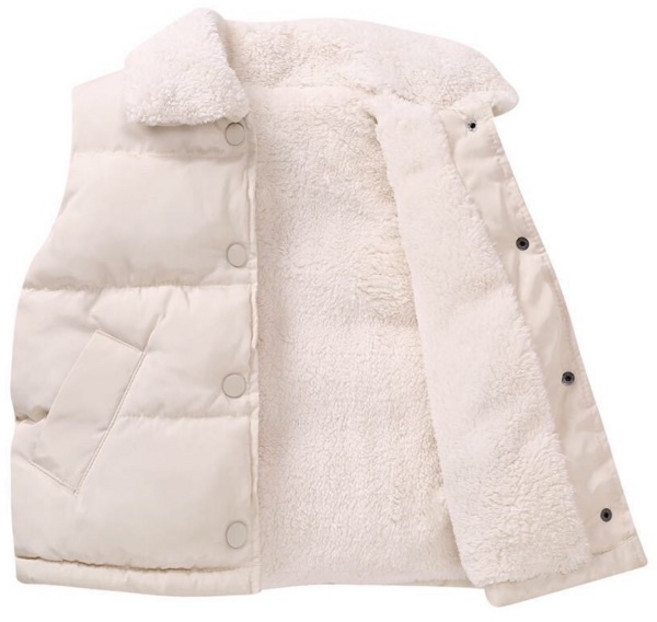 萱寶媽咪 韓版兒童加絨馬甲 秋冬保暖男女童羽絨棉純色童裝外套