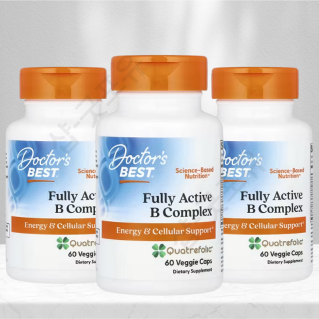 닥터스베스트 쿼트리폴리 함유 Fully Active B Complex 60 식물성 캡슐, 60정, 3개