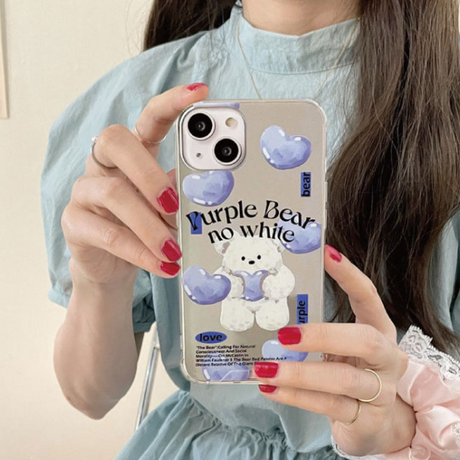 나인틴프라이데이 갤럭시 아이폰 곰돌이 미러 거울 케이스