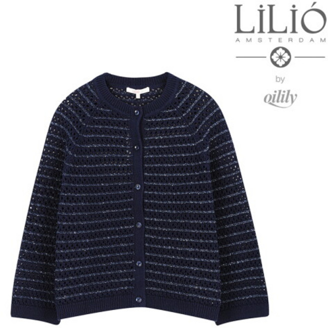 [릴리오] by 오일릴리 (25SS) 시퀸 크로셰 니트 자켓