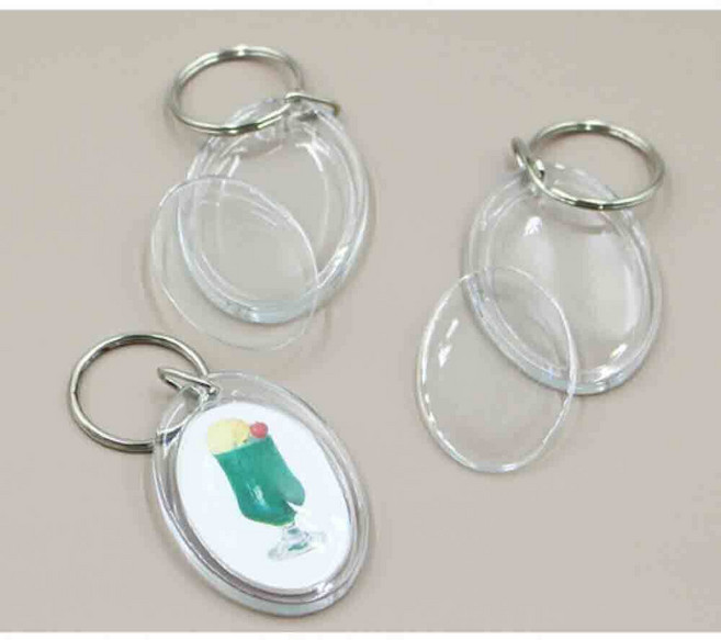 미니 액자 키링 타원형 가방 소형 소품 이미지 걸이 선물용 투명 악세사리 사진