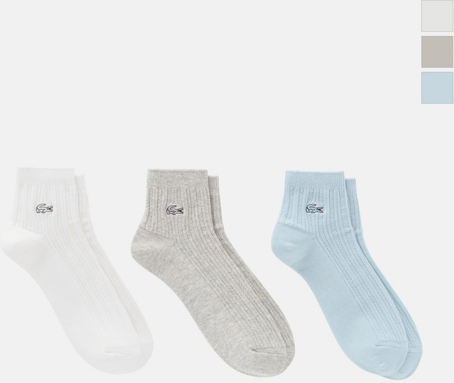 [라코스테 공식] 여성 스카시 앵클 삭스 RA196E-56G 3종 택1