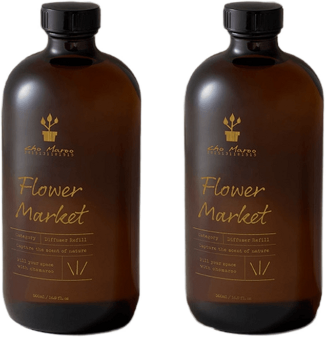 초마루 플라워마켓 디퓨저 리필, 500ml 2개, 2개, 500ml