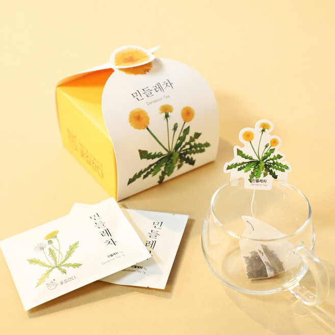 꽃길걷다 굿즈 티백 민들레차, 10개, 1박스