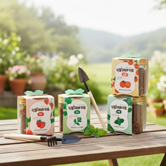 식물 재배키트 방울토마토 딸기 고수 바질 키우기 단체 대량, 01방울토마토