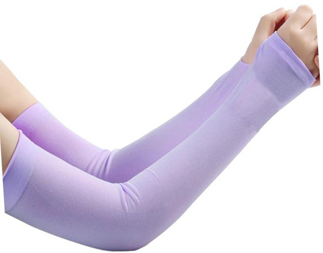 자외선 차단용 슬리브 1쌍 UV 스포츠 슬리브 러닝 골프용 스포츠 슬리브, 보라색, 8x9x38cm, 나일론, 3개