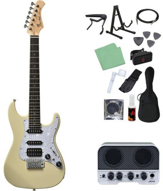 Bacchus GS-Mini OWH 일렉트릭 기타 초보자 14점 Bluetooth 탑재 미니 앰프 첨부