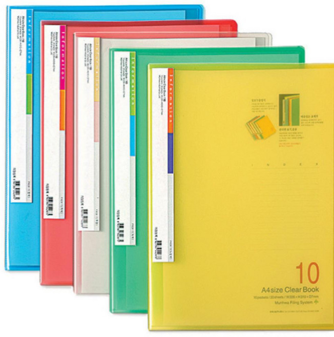 문화산업 투명pp클리어화일10매a410개묶음 사무실 오피스용품 오피스, 투명(F428-7), 투명(F428-7), 1개