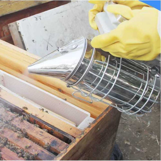 꿀벌훈연기 양봉 퇴치 훈증기 응애 연막기 연기통 스테인리스 수동 분무기