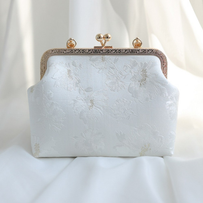 엘블랑꼬 실크 플라워 한복 가방 크로스백 혼주가방 혼주백 클러치