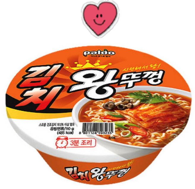 팔도 김치 왕뚜껑 컵라면 110g, 18개, 18개