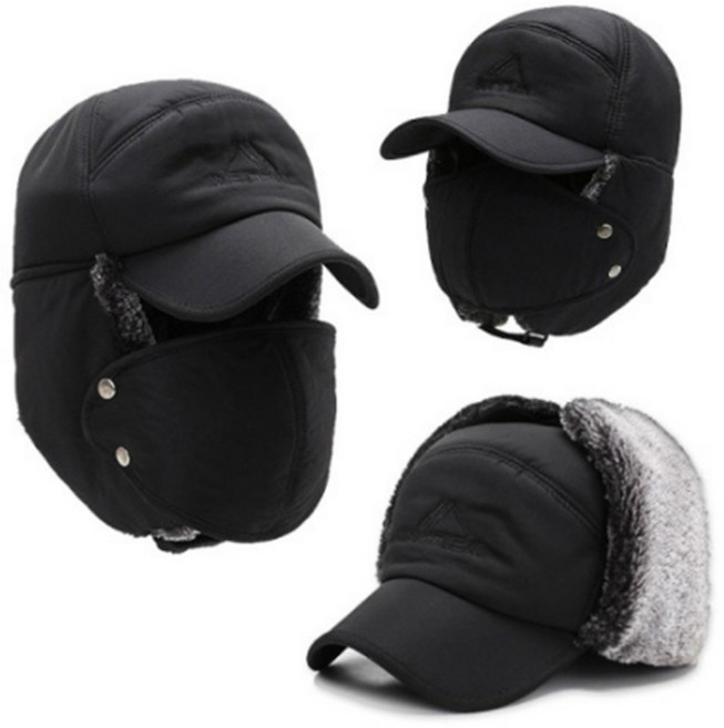 남여공용 트래퍼햇 방한모자 군밤 스키 귀마개 방한모 여성 남성 겨울 귀달이 모자