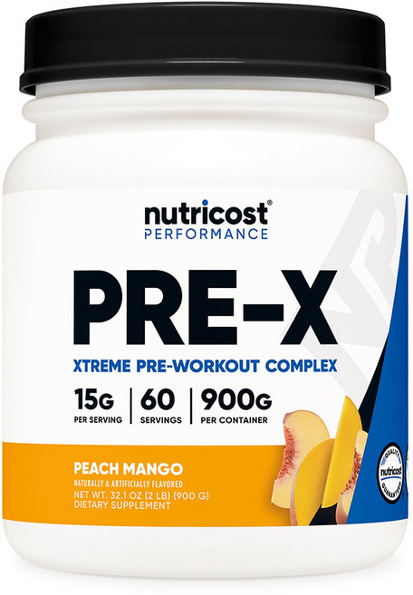 뉴트리코스트 프리워크아웃 컴플렉스 헬스부스터 60회분 피치 망고맛 1병, 60정, 1개