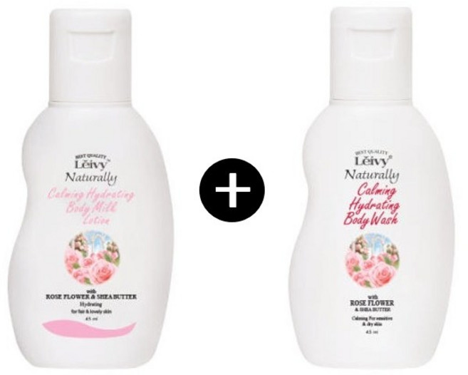 Leivy 레이비 런던로즈 로션 45ml 1개 + 워시 45ml 1개