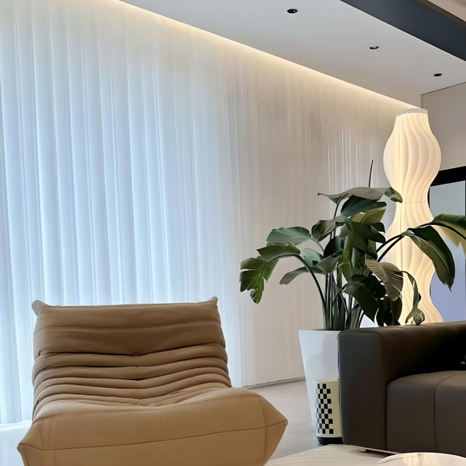 [카나리아] 먼지 없고 비침 없고 이음선 없는 호텔식 나비주름 울쉬폰 커튼