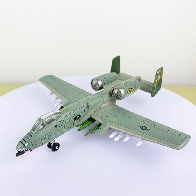 旭嘉 A-10 雷電支援攻擊機 1:72 比例 拼裝模型, 1個, 【飛虎塗裝】A-10雷電II攻擊機,1:72比例【需自行拼裝】