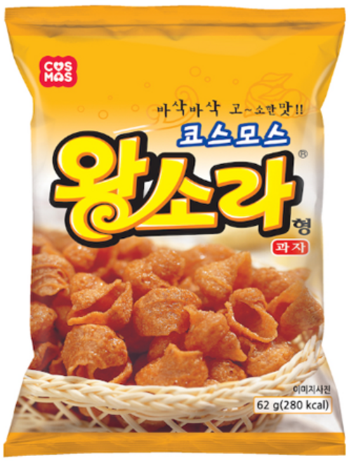 코스모스제과 왕소라형 과자, 62g, 30개