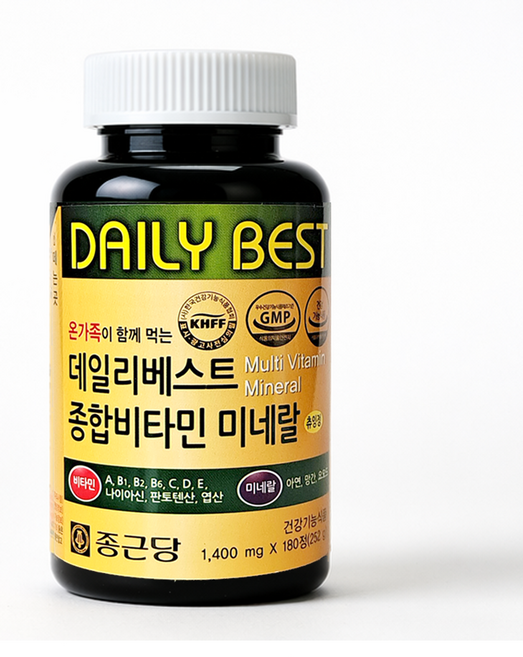종근당 데일리베스트 종합비타민 미네랄, 180정, 1개