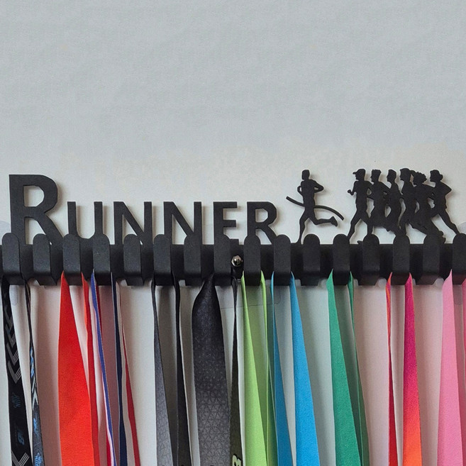 이방가치 러닝 마라톤 메달 거치대 걸이, 1개, 러너 A