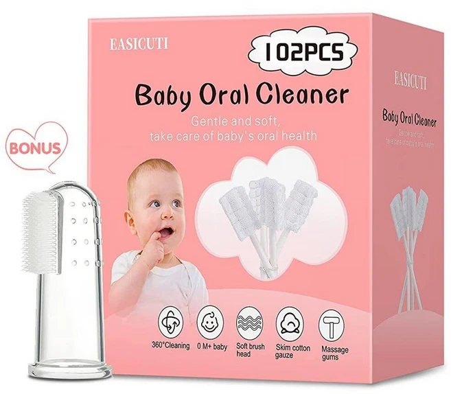 102피스 아기 혀 클리너 아기 구강 클리너 신생아 칫솔 일회용 유아 칫솔 깨끗한 아기 입 거즈 잇몸 클리너 스틱 치과 관리 0-36개월 아기용 케이스 포함 손가락 칫, 1 Count (Pack of 102), 1 Count (Pack of 102) - 쿠팡