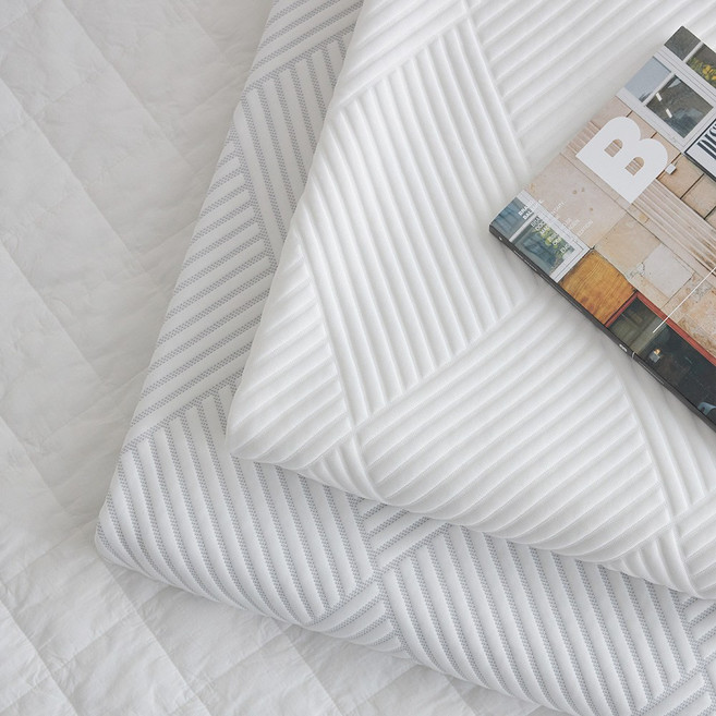 아이스 쿨링 냉감 여름 침대 패드, 아이리스_라이트그레이