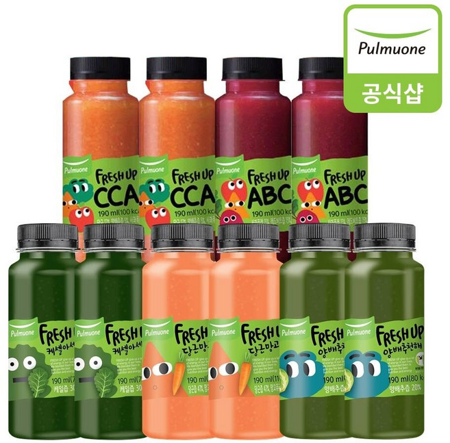 풀무원 [풀무원] 프레시업 (190mlX10병) 케셀아세라 2개 양배추천해 당근망고지 CCA ABC 2개), 190ml